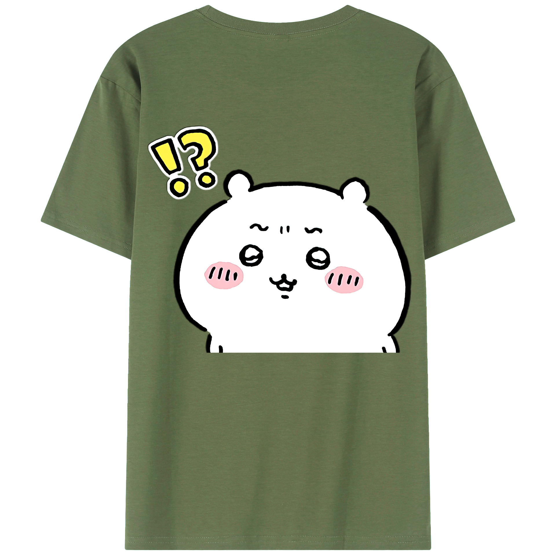 （画像用） ちいかわ ちいかわ Chii-kawa chiikawa 綿100％ メンズ半袖Tシャツ（バックプリント） 通気性